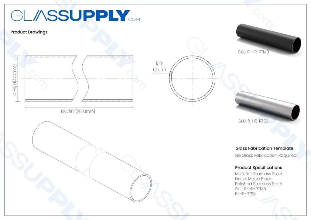 GS Round Handrail Tube