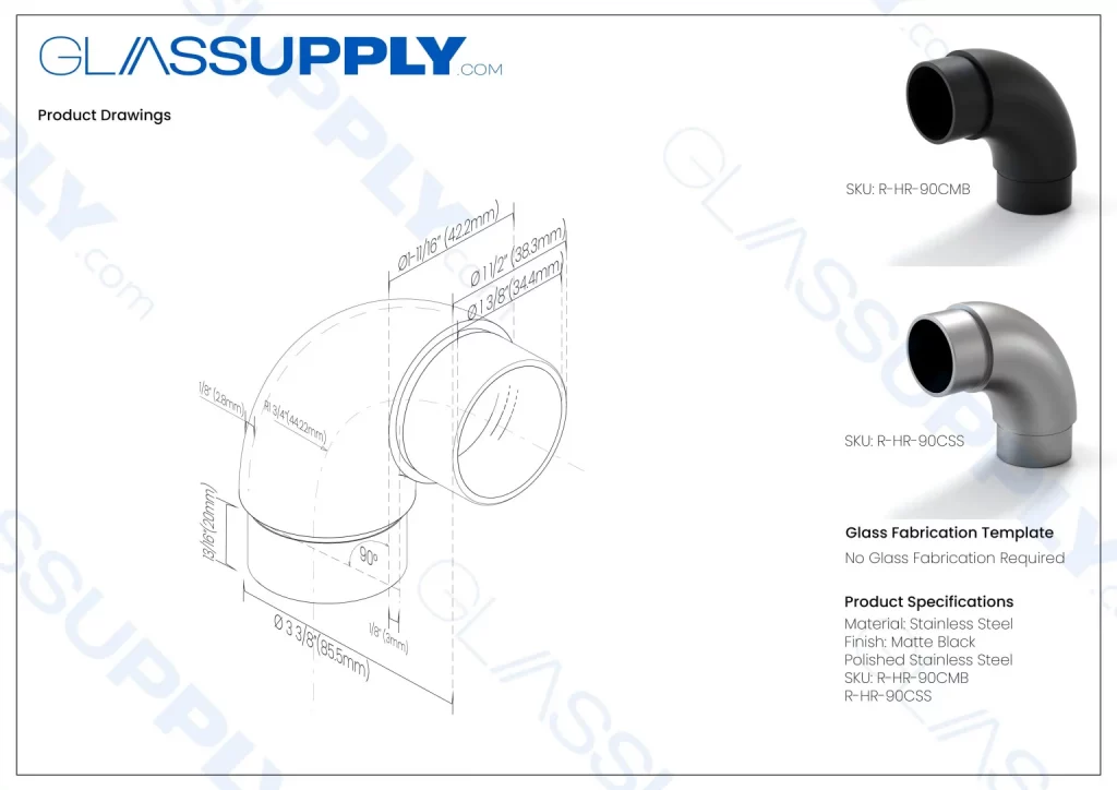 Handrail 90° Connector