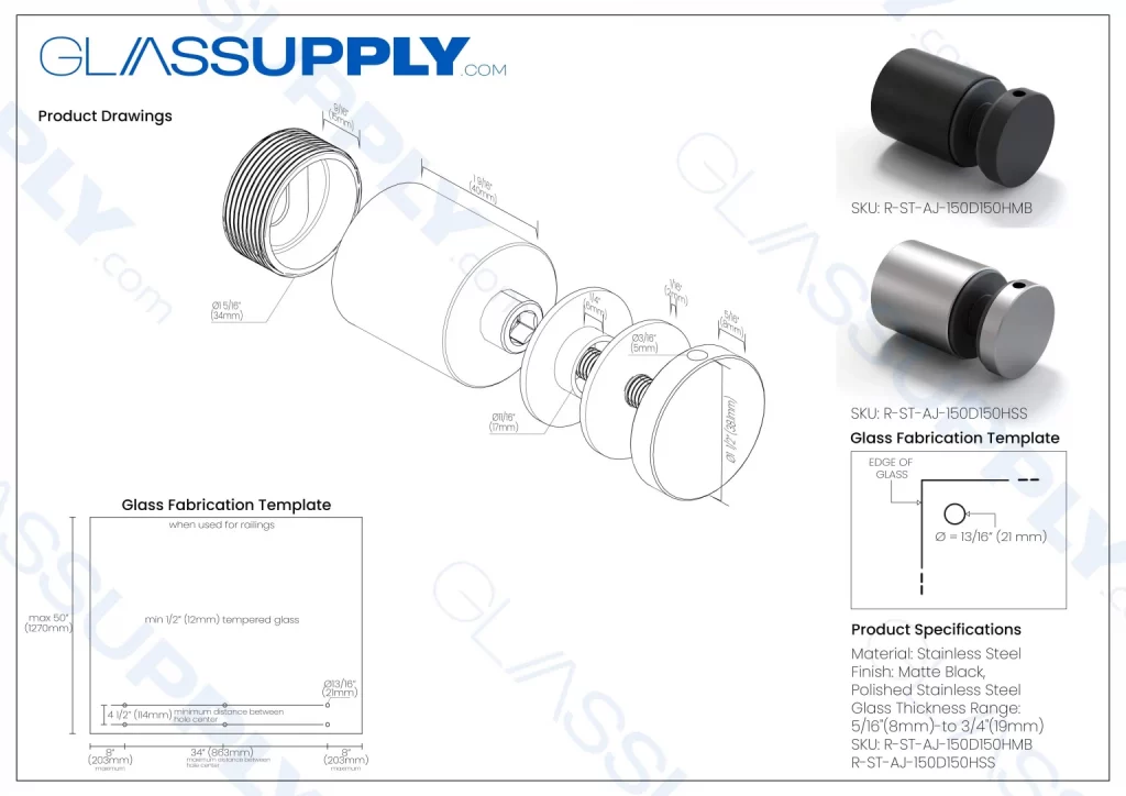 GS Adjustable Standoff 1-1/2“ Base Height