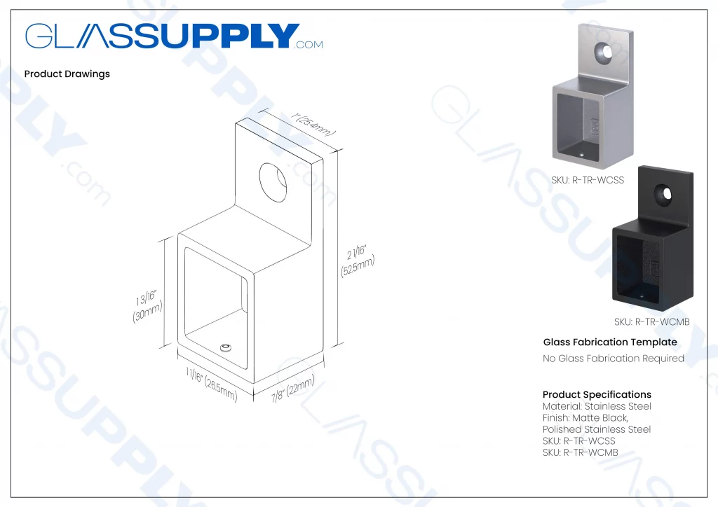 Top Rail Wall Connector